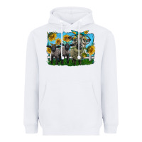 White cute hempshire sheep family Heavyweight Hoodie - LillyAllenDesigns