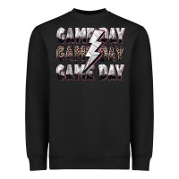 Black game day game day volleyball lightning bolt Heavyweight Sweatshirt - Zillion Design Studio