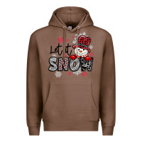 Chestnut let it snow sowman snowflake Premium Hoodie - MaliasSmallBusiness