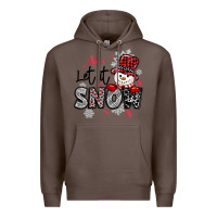Coffee let it snow sowman snowflake Premium Hoodie - MaliasSmallBusiness