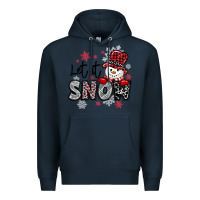 Navy let it snow sowman snowflake Premium Hoodie - MaliasSmallBusiness
