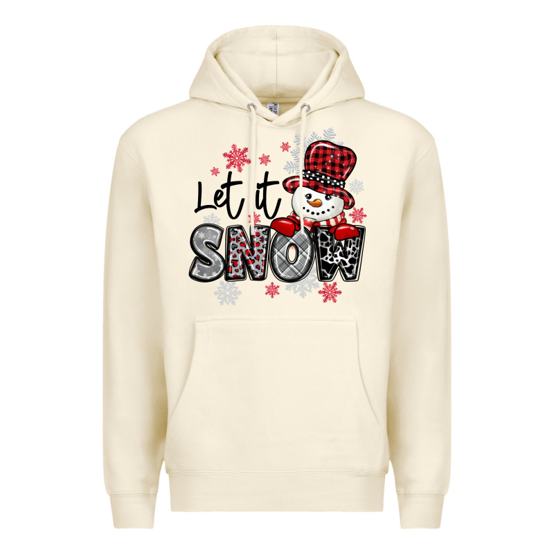 Let It Snow Sowman Snowflake Premium Hoodie by MaliasSmallBusiness | Teevron