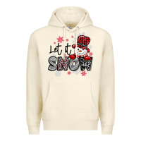 Sandshell let it snow sowman snowflake Premium Hoodie - MaliasSmallBusiness