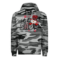 Slate Camo let it snow sowman snowflake Premium Hoodie - MaliasSmallBusiness