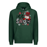 Sports Green let it snow sowman snowflake Premium Hoodie - MaliasSmallBusiness