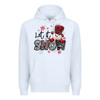 White let it snow sowman snowflake Premium Hoodie - MaliasSmallBusiness