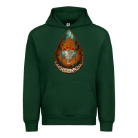 Forest Green leopard bullskull teardrop earrings Urban Hoodie - Jasminsmagicworld