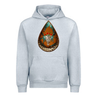 Heather Grey leopard bullskull teardrop earrings Urban Hoodie - Jasminsmagicworld