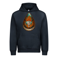 Navy leopard bullskull teardrop earrings Urban Hoodie - Jasminsmagicworld