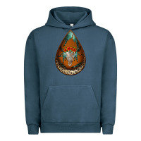 Pigment Midnight Navy leopard bullskull teardrop earrings Urban Hoodie - Jasminsmagicworld