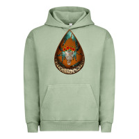 Pigment Oil Green leopard bullskull teardrop earrings Urban Hoodie - Jasminsmagicworld