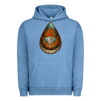 Pigment Pebble Blue leopard bullskull teardrop earrings Urban Hoodie - Jasminsmagicworld