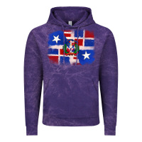 Cloud Purple dominican and puerto rico flag Vintage Hoodie - texasbilliewilder