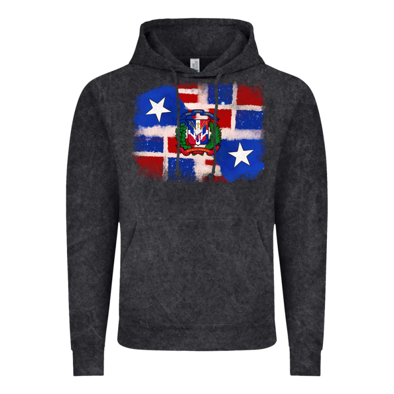 Dominican And Puerto Rico Flag Vintage Hoodie by texasbilliewilder | Teevron