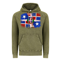 Vintage Olive dominican and puerto rico flag Vintage Hoodie - texasbilliewilder