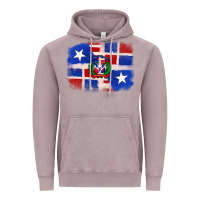 Vintage Zinc dominican and puerto rico flag Vintage Hoodie - texasbilliewilder