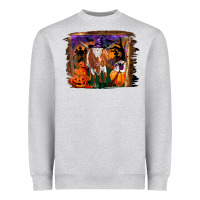 Heather Grey longhorn cow halloween Heavyweight Sweatshirt - RanaPortraitStore