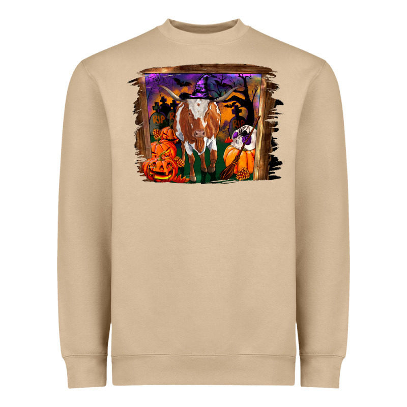 Longhorn Cow Halloween Heavyweight Sweatshirt by RanaPortraitStore | Teevron