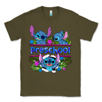 Army Green preview flower stitch blue preschool Classic Tee - AdoDesignShop