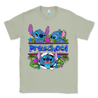 Matcha preview flower stitch blue preschool Classic Tee - AdoDesignShop