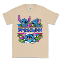 Mushroom preview flower stitch blue preschool Classic Tee - AdoDesignShop