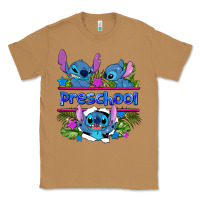 Toasted Coconut preview flower stitch blue preschool Classic Tee - AdoDesignShop