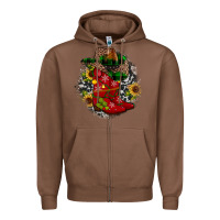 Chestnut Christmas Cowboy Boots Zipper Hoodie - JahusDesignShop