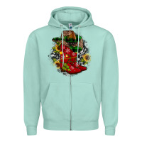Seafoam Christmas Cowboy Boots Zipper Hoodie - JahusDesignShop