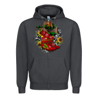 Smoke Christmas Cowboy Boots Zipper Hoodie - JahusDesignShop