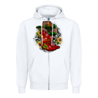 White Christmas Cowboy Boots Zipper Hoodie - JahusDesignShop