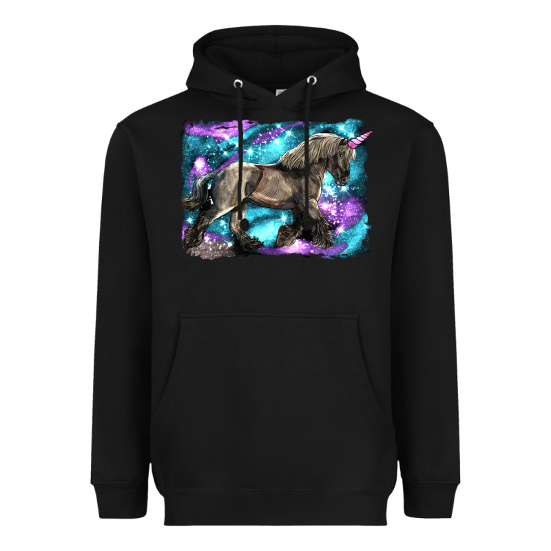 Black Unicorn Heavyweight Hoodie by LillyAllenDesigns | Teevron