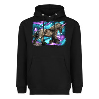 Black black unicorn Heavyweight Hoodie - LillyAllenDesigns