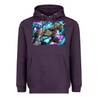 Plum black unicorn Heavyweight Hoodie - LillyAllenDesigns