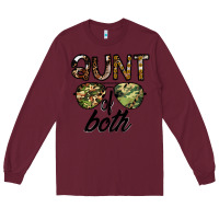 Burgundy aunt of both Long Sleeve Tee - CowhideDigitalArt
