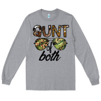 Heather Grey aunt of both Long Sleeve Tee - CowhideDigitalArt