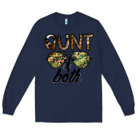 Navy aunt of both Long Sleeve Tee - CowhideDigitalArt