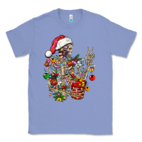 Colony Blue Christmas lights and skeleton Classic Tee - FaDigitalArtStudio