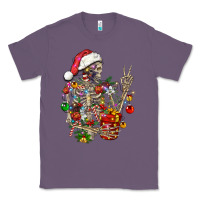 Lavender Christmas lights and skeleton Classic Tee - FaDigitalArtStudio