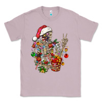 Lilac Christmas lights and skeleton Classic Tee - FaDigitalArtStudio