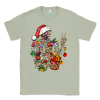 Matcha Christmas lights and skeleton Classic Tee - FaDigitalArtStudio