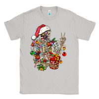 Moon Dust Christmas lights and skeleton Classic Tee - FaDigitalArtStudio
