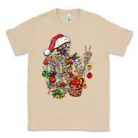 Mushroom Christmas lights and skeleton Classic Tee - FaDigitalArtStudio