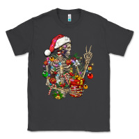 Smoke Christmas lights and skeleton Classic Tee - FaDigitalArtStudio