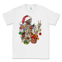 White Christmas lights and skeleton Classic Tee - FaDigitalArtStudio