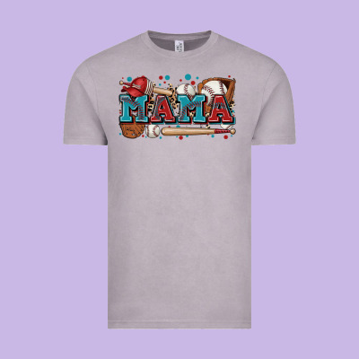 Mama Baseball Vintage Tee Designed By Zillion Design Studio