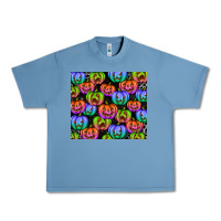 Pebble Blue Halloween Pumpkins Urban Heavy Tee - texasbilliewilder