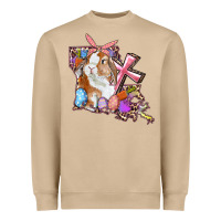 Mushroom Louisiana Map Easter Bunny And Cross Heavyweight Sweatshirt - RanaPortraitStore