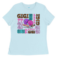 Baby Blue gigi gigi with knitting Ladies Tee - AdoDesignShop