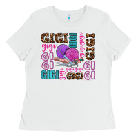 White gigi gigi with knitting Ladies Tee - AdoDesignShop
