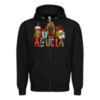 Black lady of guadalupe abuela coffee cups Zipper Hoodie - Jasminsmagicworld